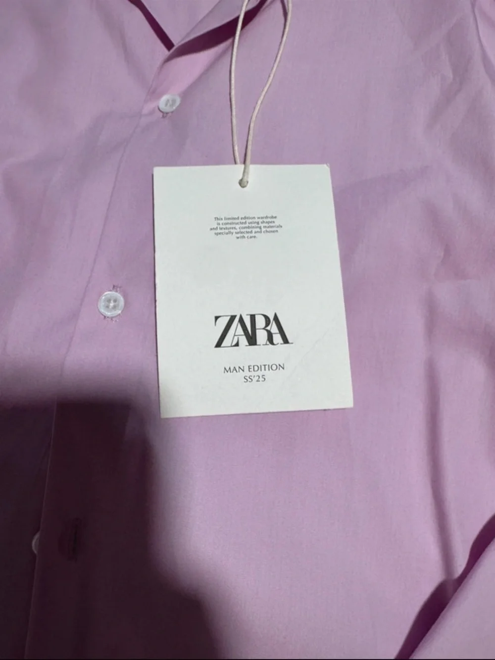 Zara Men's Light Lavender Button-Down Dress Shirt